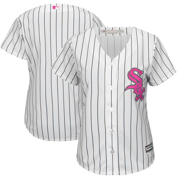 Women 2017 MLB Chicago White Sox White Mothers Day Jerseys->women mlb jersey->Women Jersey